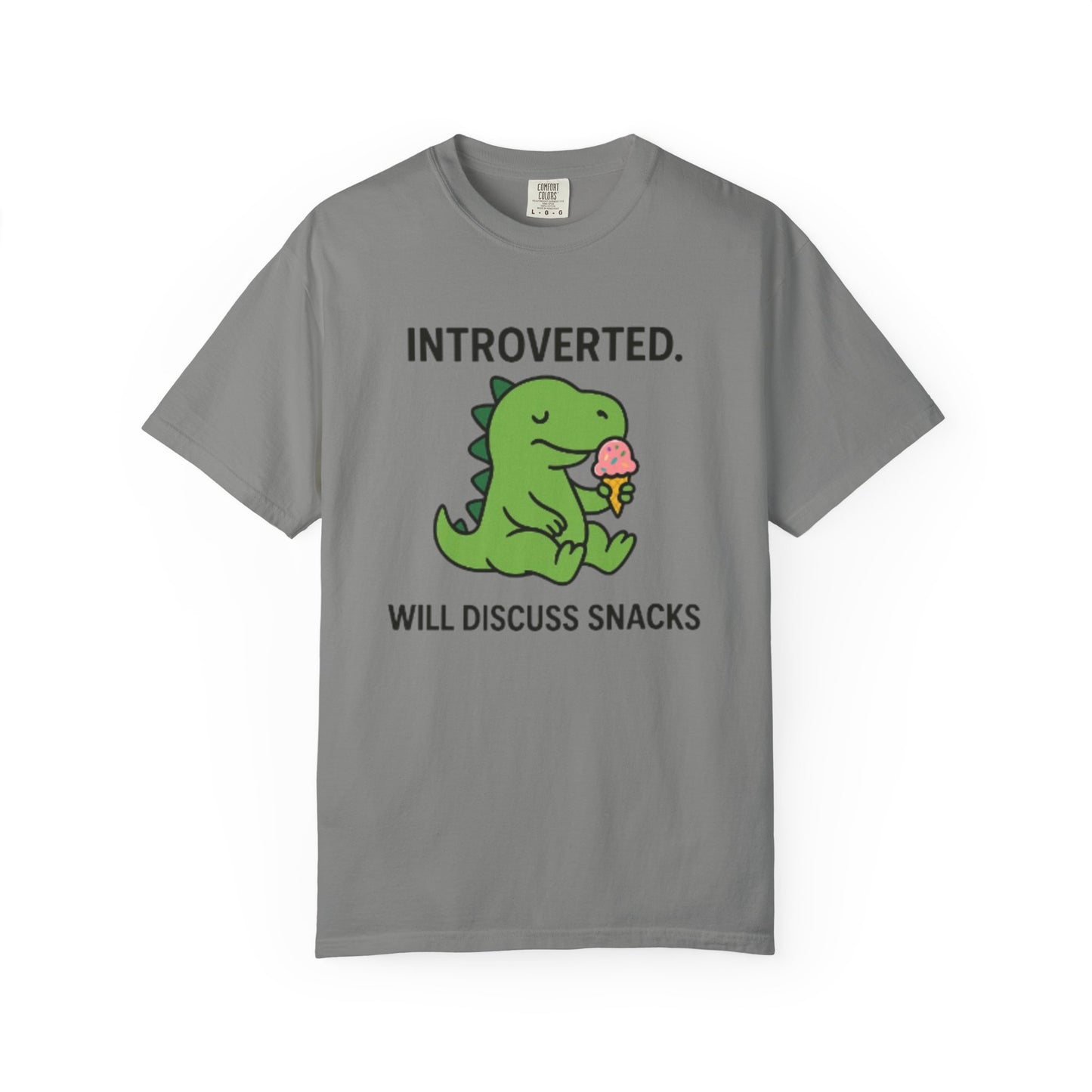 Introverted Dinosaur T-Shirt - Funny Snack Lover Gift