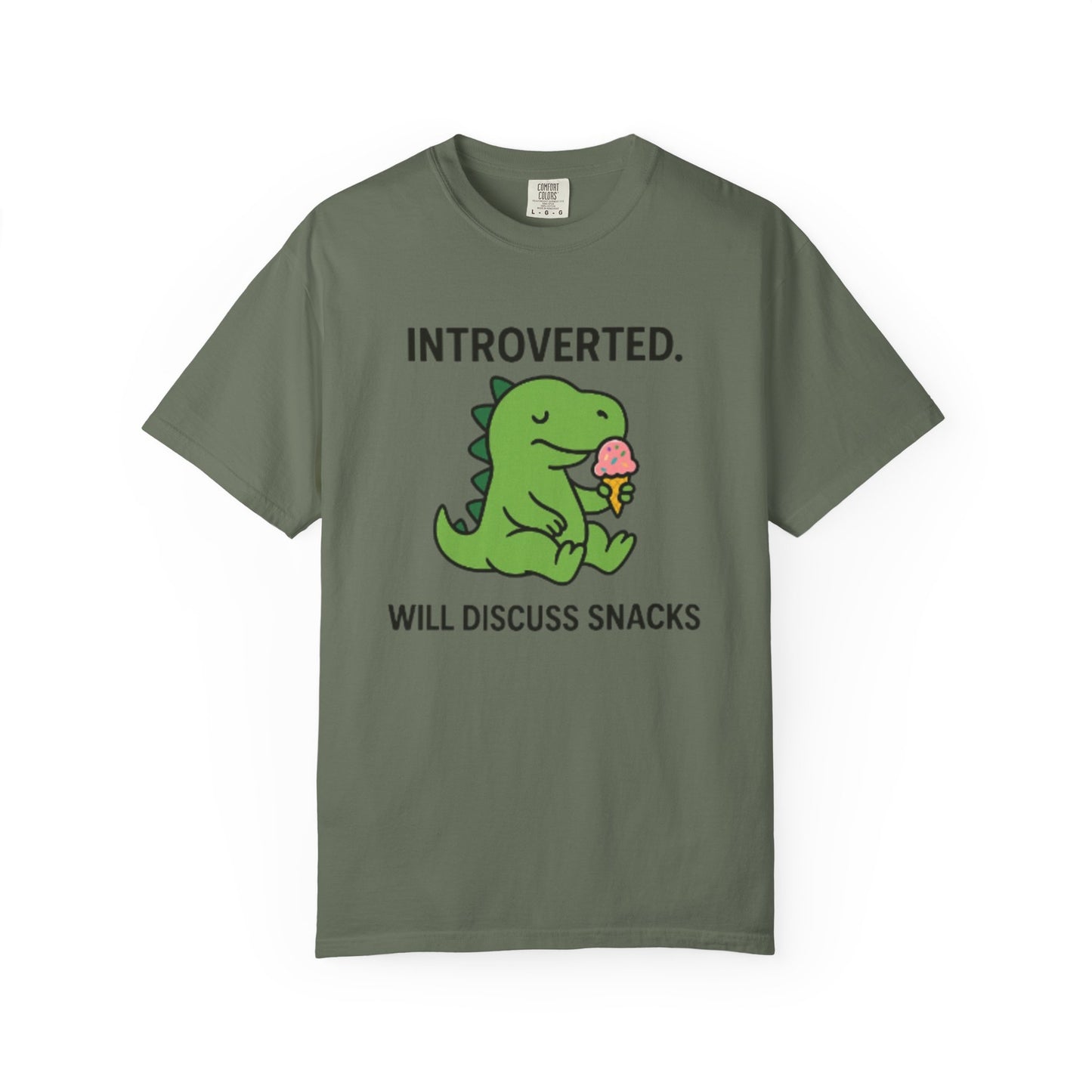 Introverted Dinosaur T-Shirt - Funny Snack Lover Gift