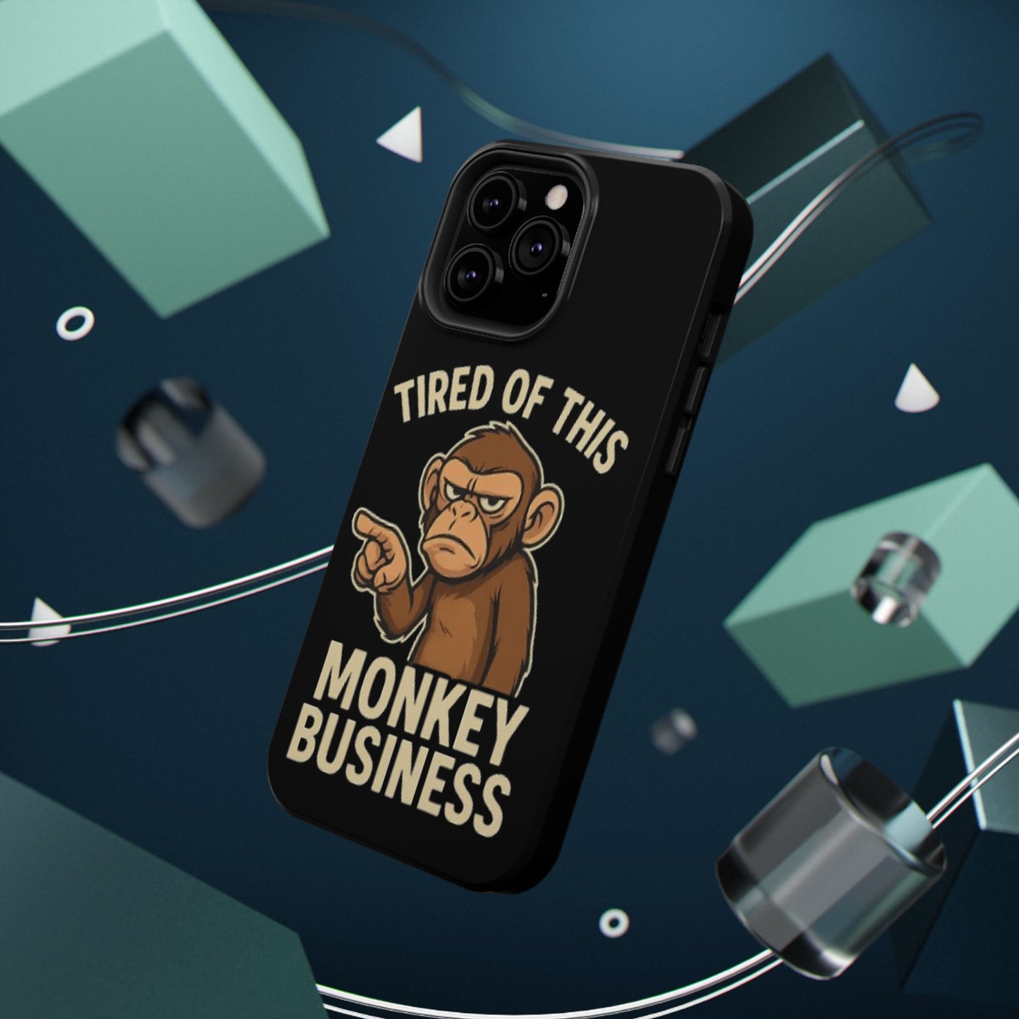 Humorous Monkey Business Phone Case - Impact-Resistant Cover for Fun-Loving Individuals