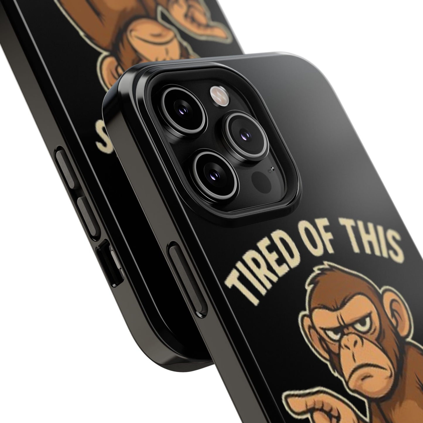 Humorous Monkey Business Phone Case - Impact-Resistant Cover for Fun-Loving Individuals