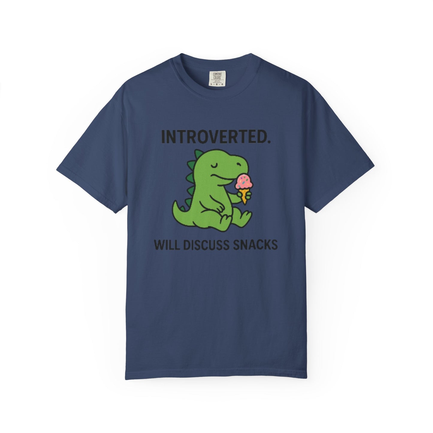 Introverted Dinosaur T-Shirt - Funny Snack Lover Gift