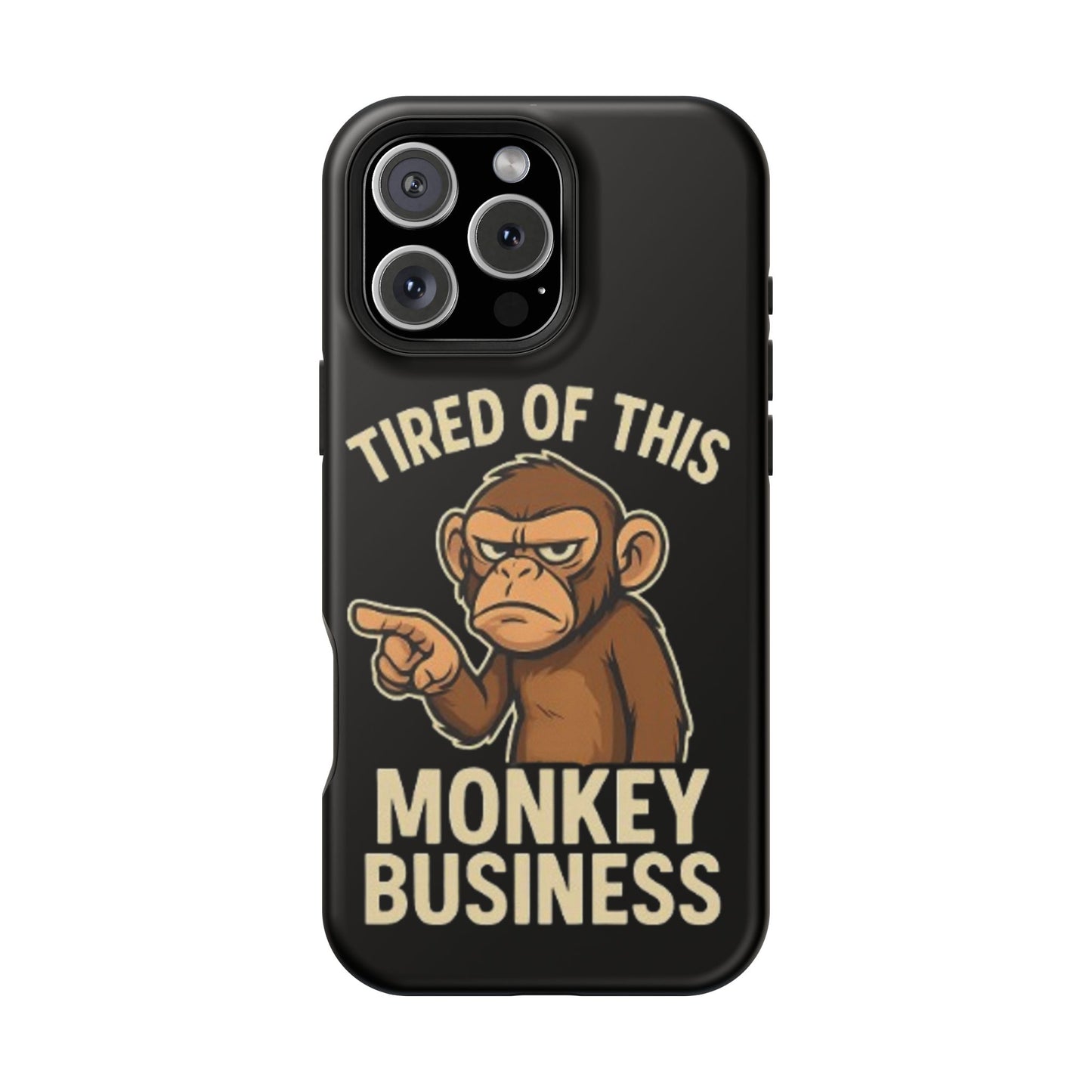 Humorous Monkey Business Phone Case - Impact-Resistant Cover for Fun-Loving Individuals