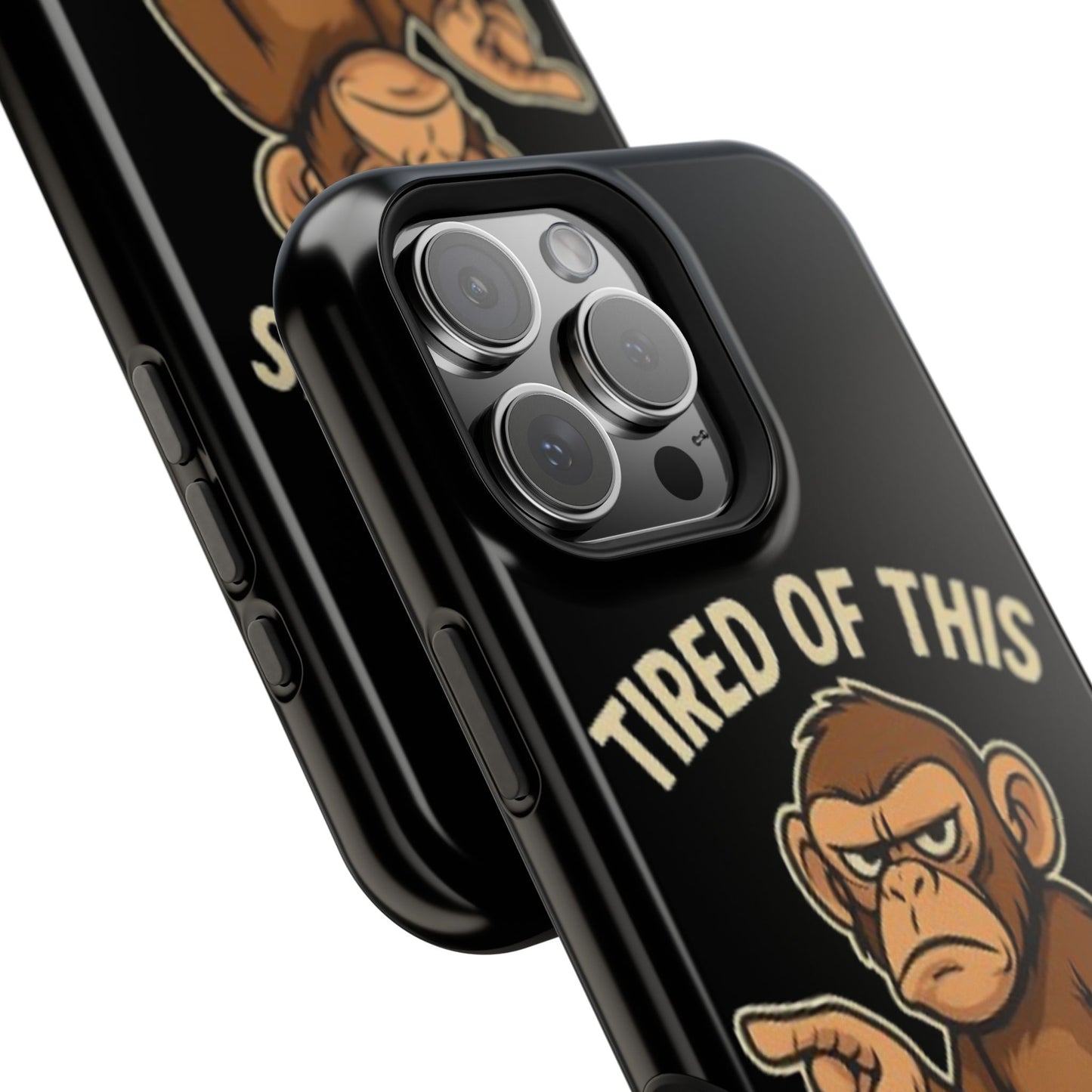 Humorous Monkey Business Phone Case - Impact-Resistant Cover for Fun-Loving Individuals