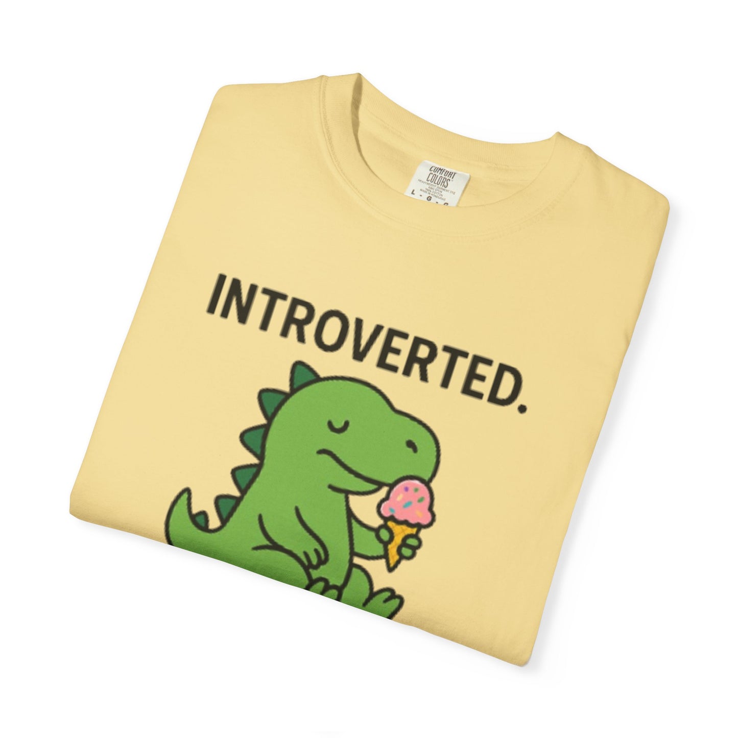 Introverted Dinosaur T-Shirt - Funny Snack Lover Gift