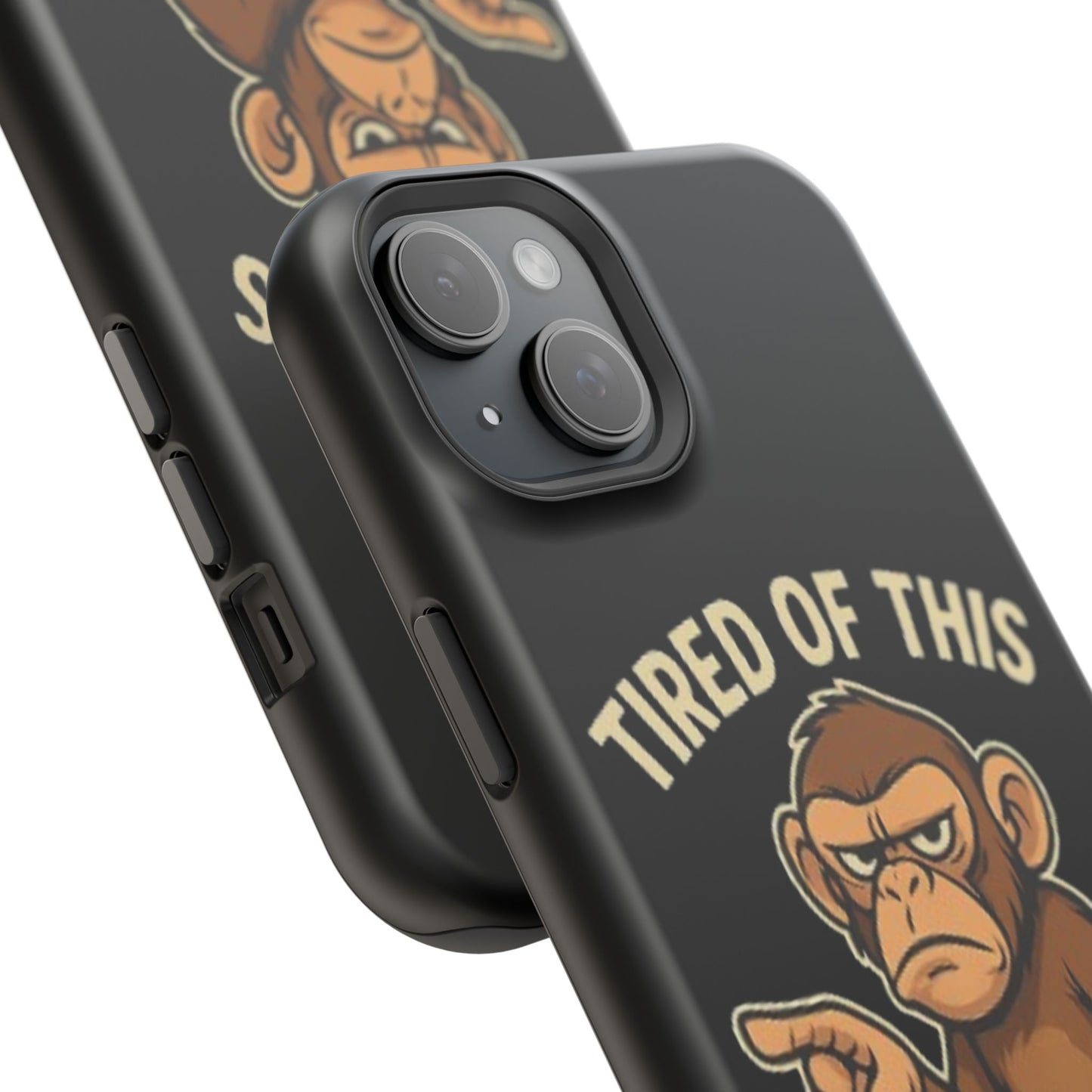 Humorous Monkey Business Phone Case - Impact-Resistant Cover for Fun-Loving Individuals