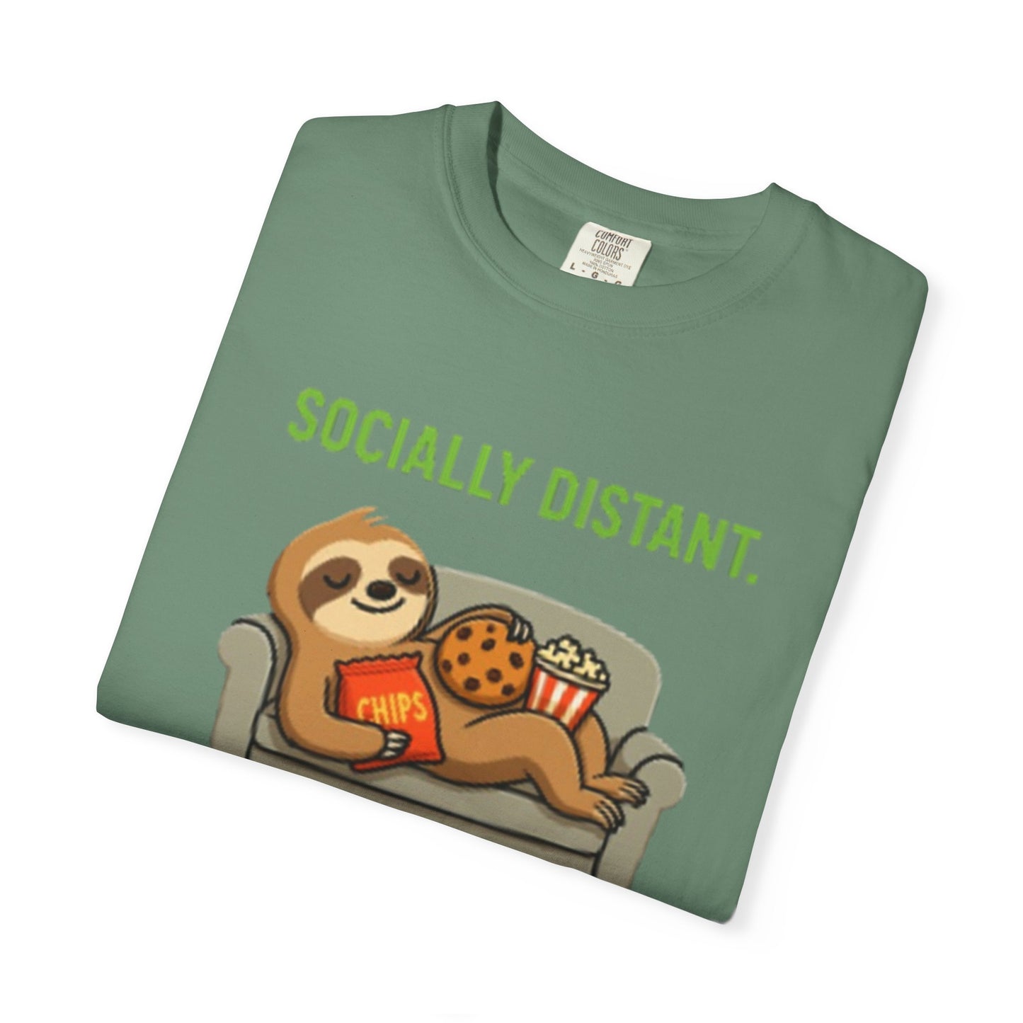 Socially Distant Snack Dependent T-Shirt for Sloth Lovers