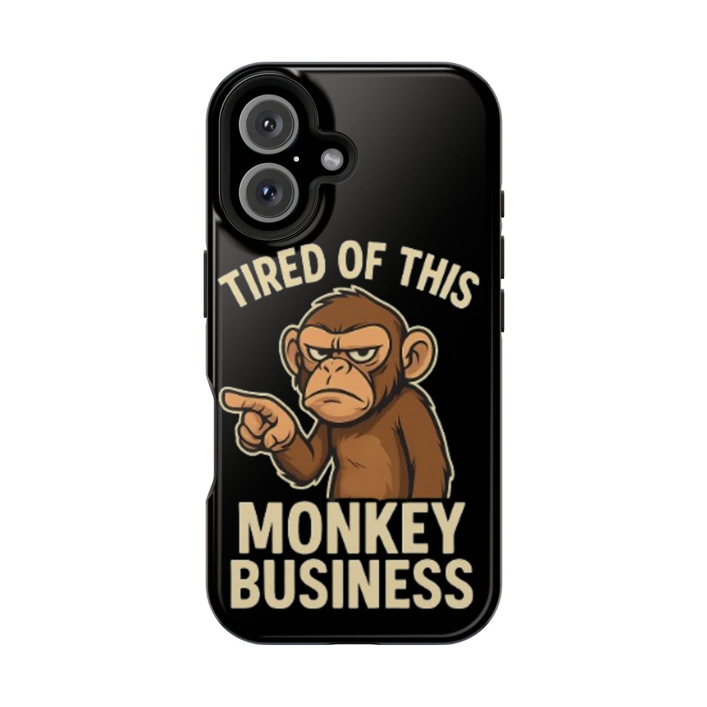 Humorous Monkey Business Phone Case - Impact-Resistant Cover for Fun-Loving Individuals