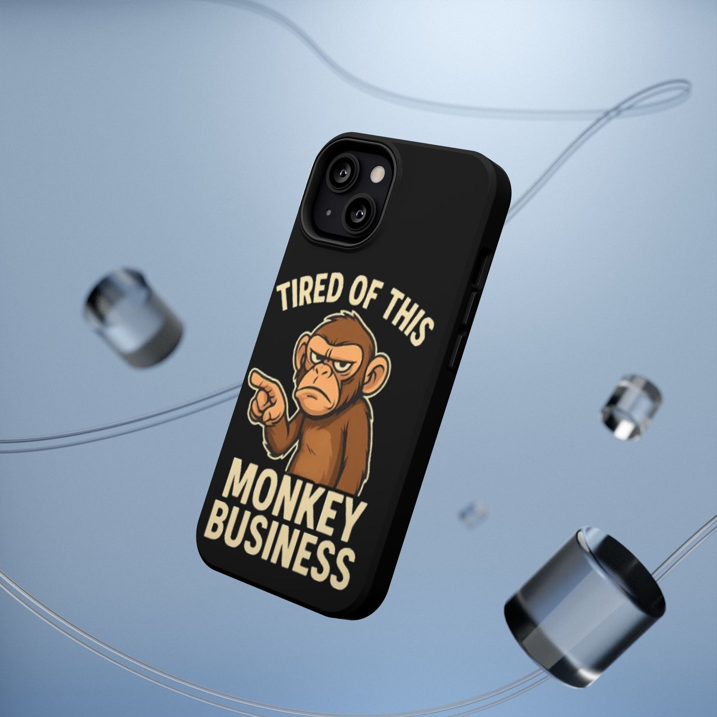 Humorous Monkey Business Phone Case - Impact-Resistant Cover for Fun-Loving Individuals