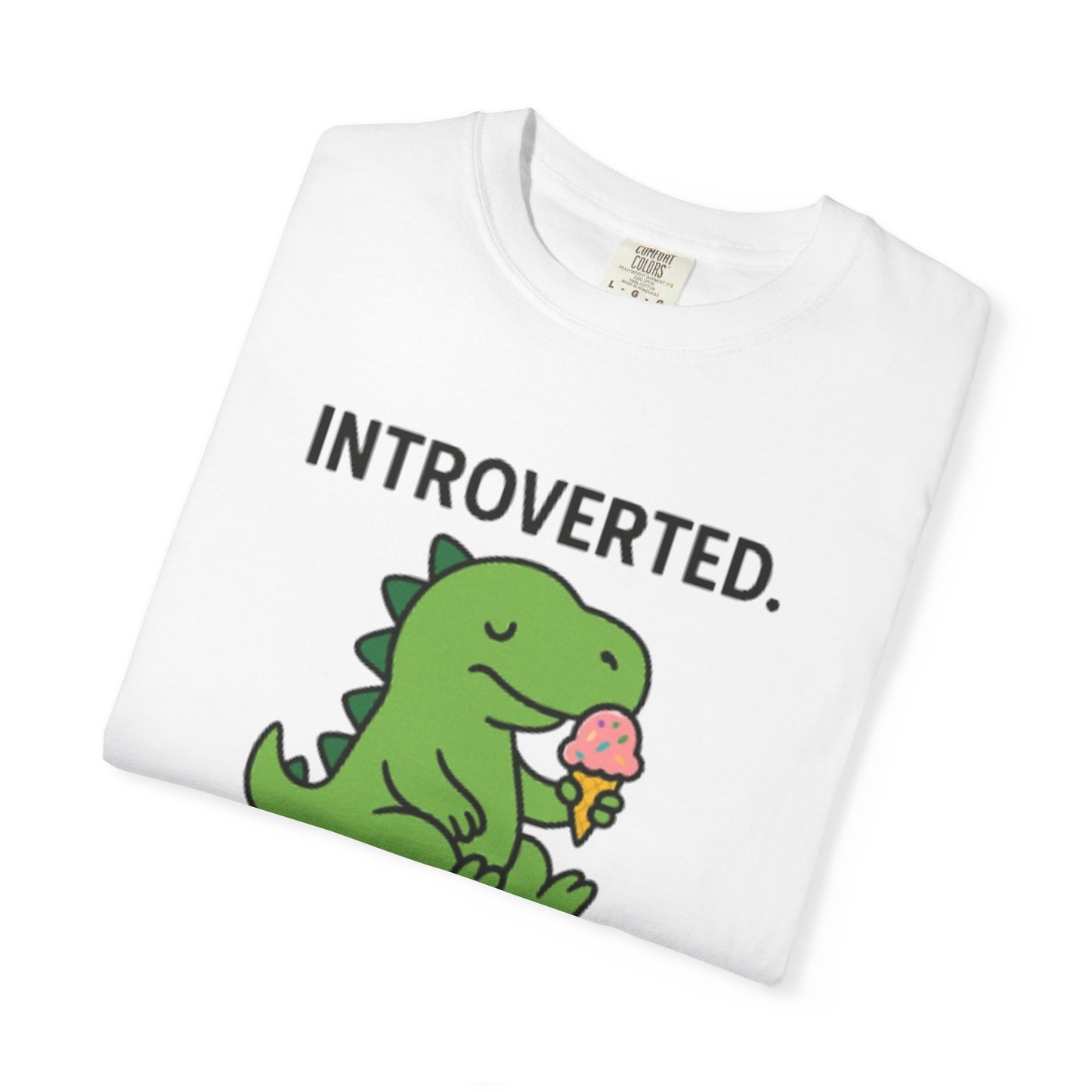 Introverted Dinosaur T-Shirt - Funny Snack Lover Gift