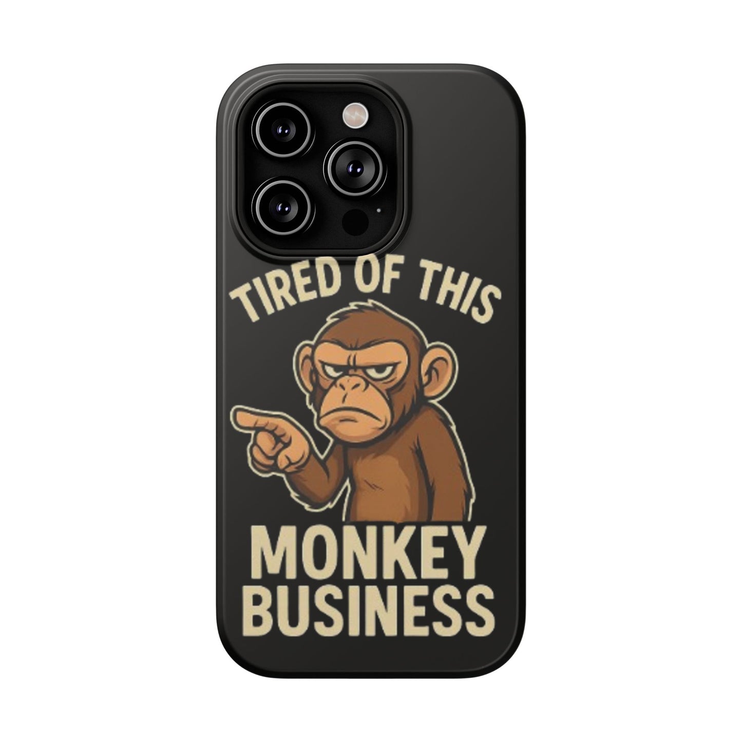 Humorous Monkey Business Phone Case - Impact-Resistant Cover for Fun-Loving Individuals