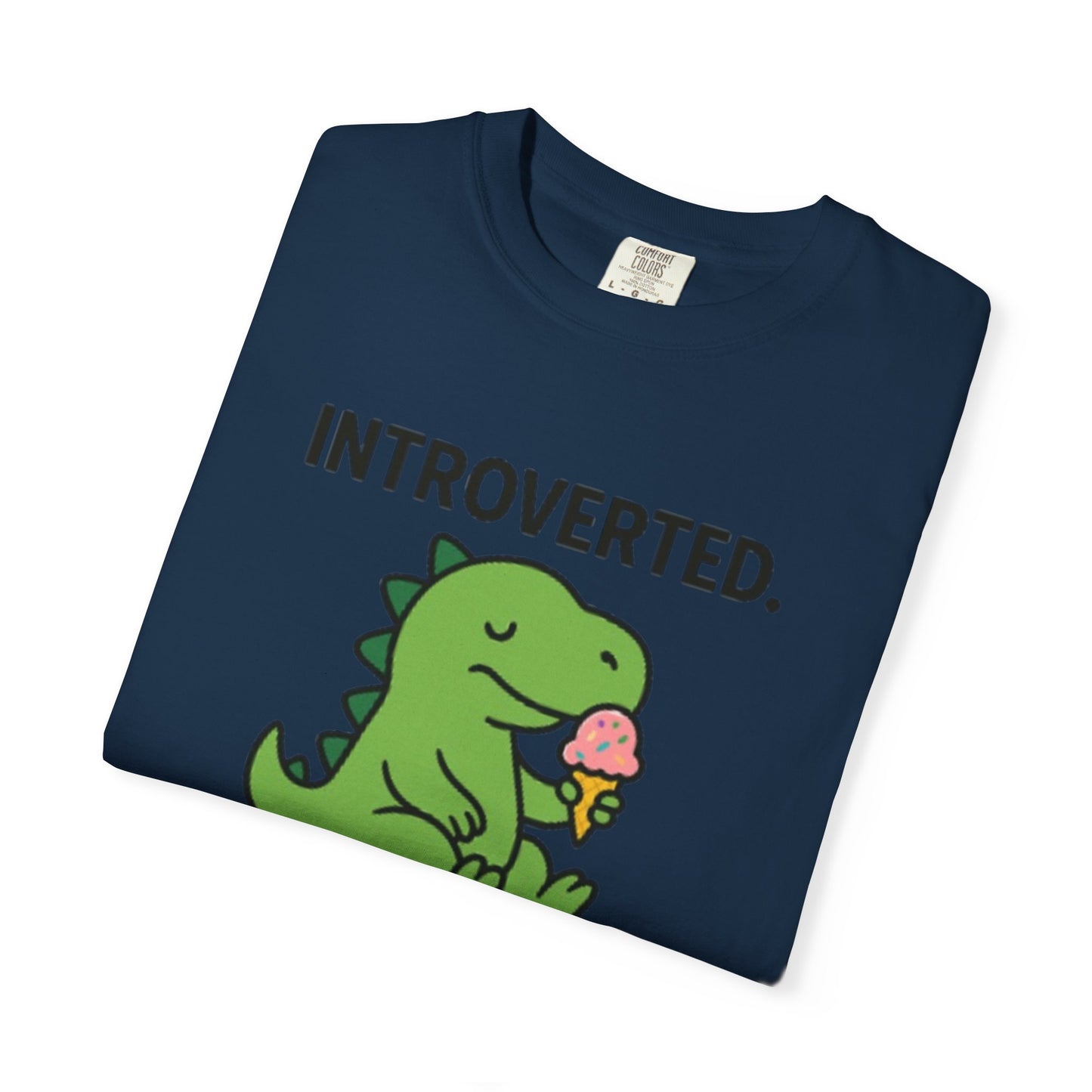 Introverted Dinosaur T-Shirt - Funny Snack Lover Gift