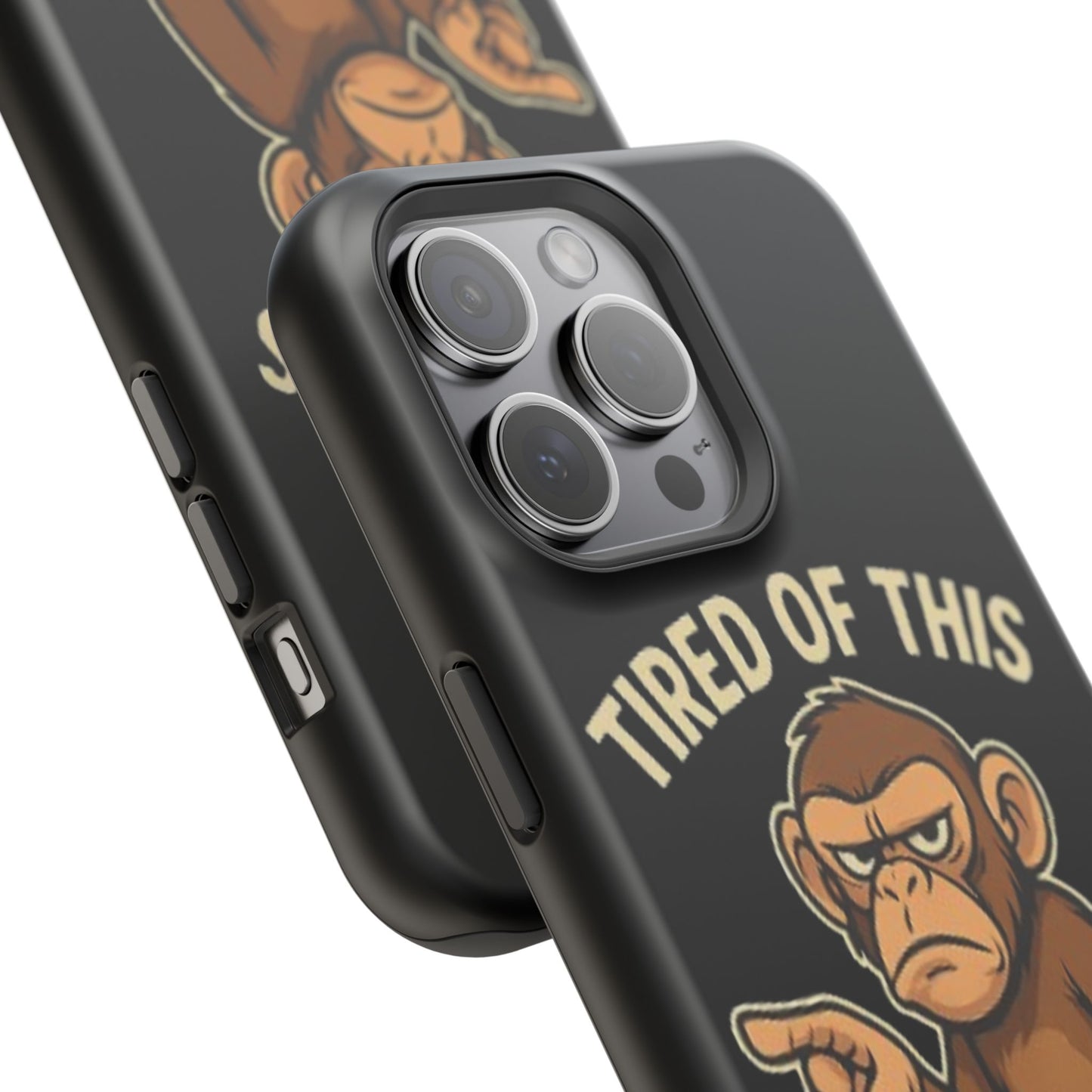 Humorous Monkey Business Phone Case - Impact-Resistant Cover for Fun-Loving Individuals