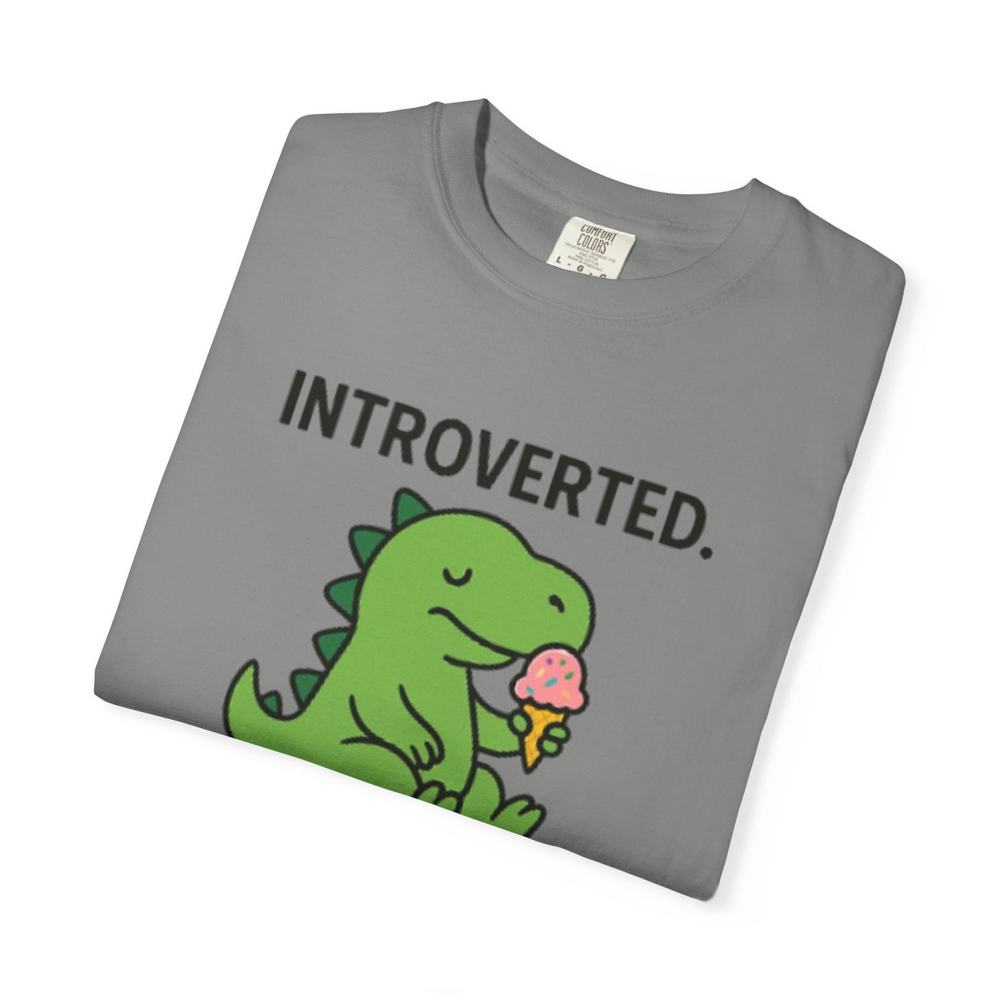 Introverted Dinosaur T-Shirt - Funny Snack Lover Gift