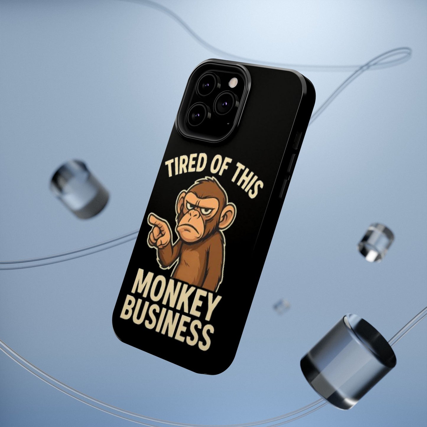 Humorous Monkey Business Phone Case - Impact-Resistant Cover for Fun-Loving Individuals