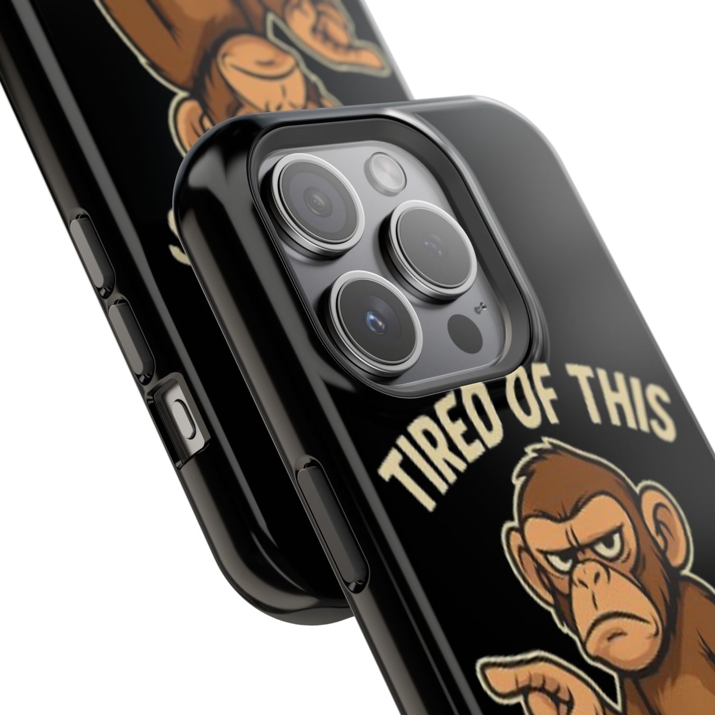 Humorous Monkey Business Phone Case - Impact-Resistant Cover for Fun-Loving Individuals