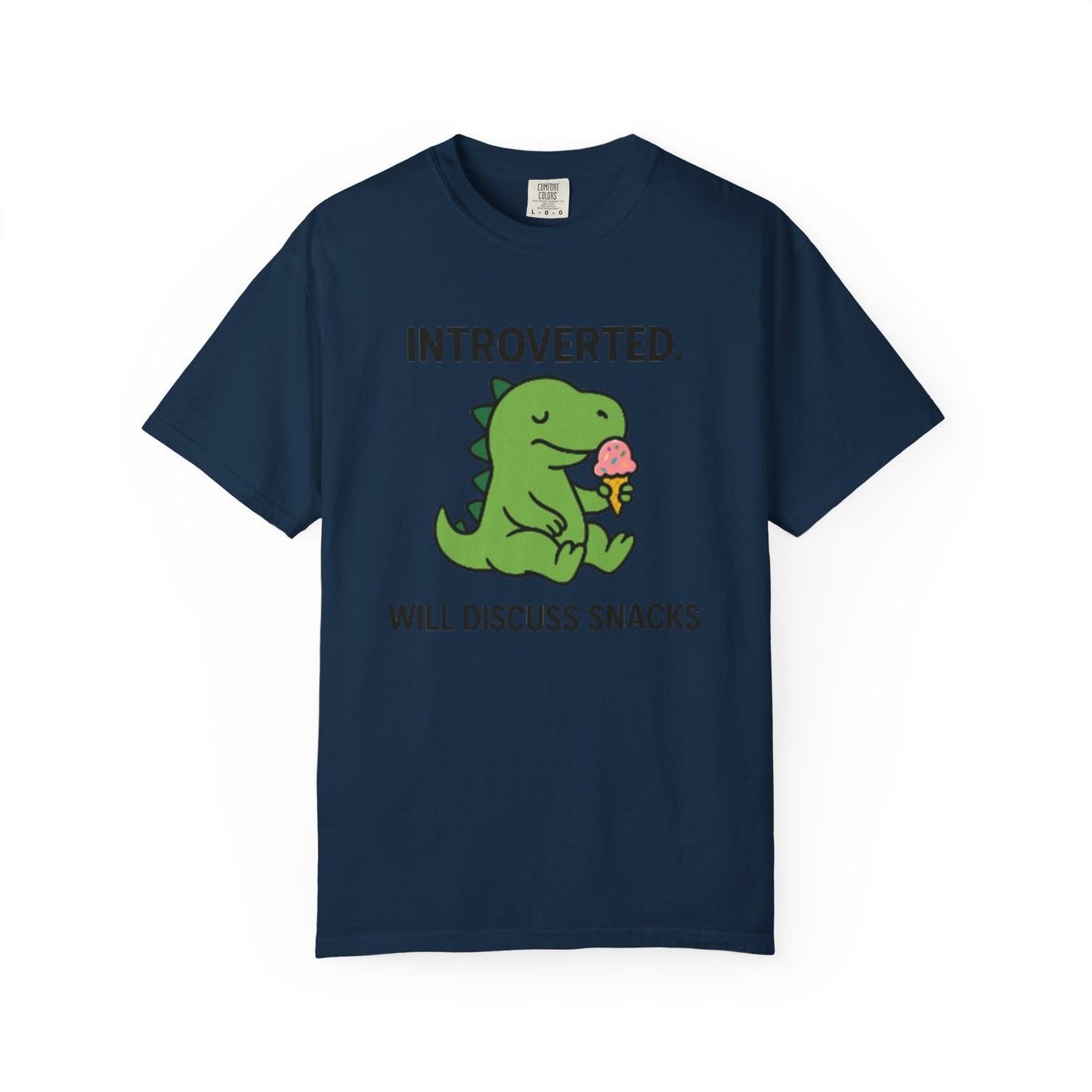 Introverted Dinosaur T-Shirt - Funny Snack Lover Gift