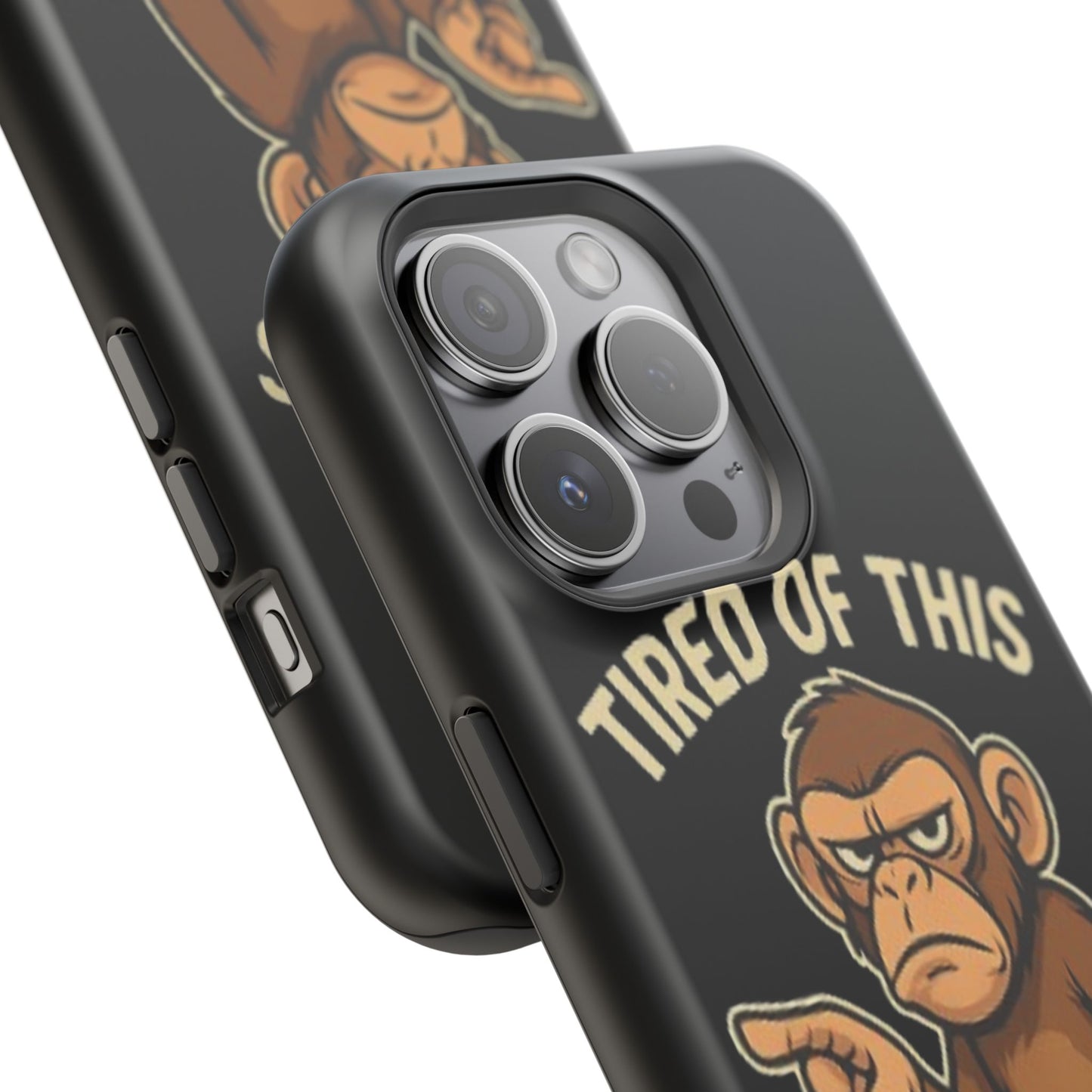 Humorous Monkey Business Phone Case - Impact-Resistant Cover for Fun-Loving Individuals
