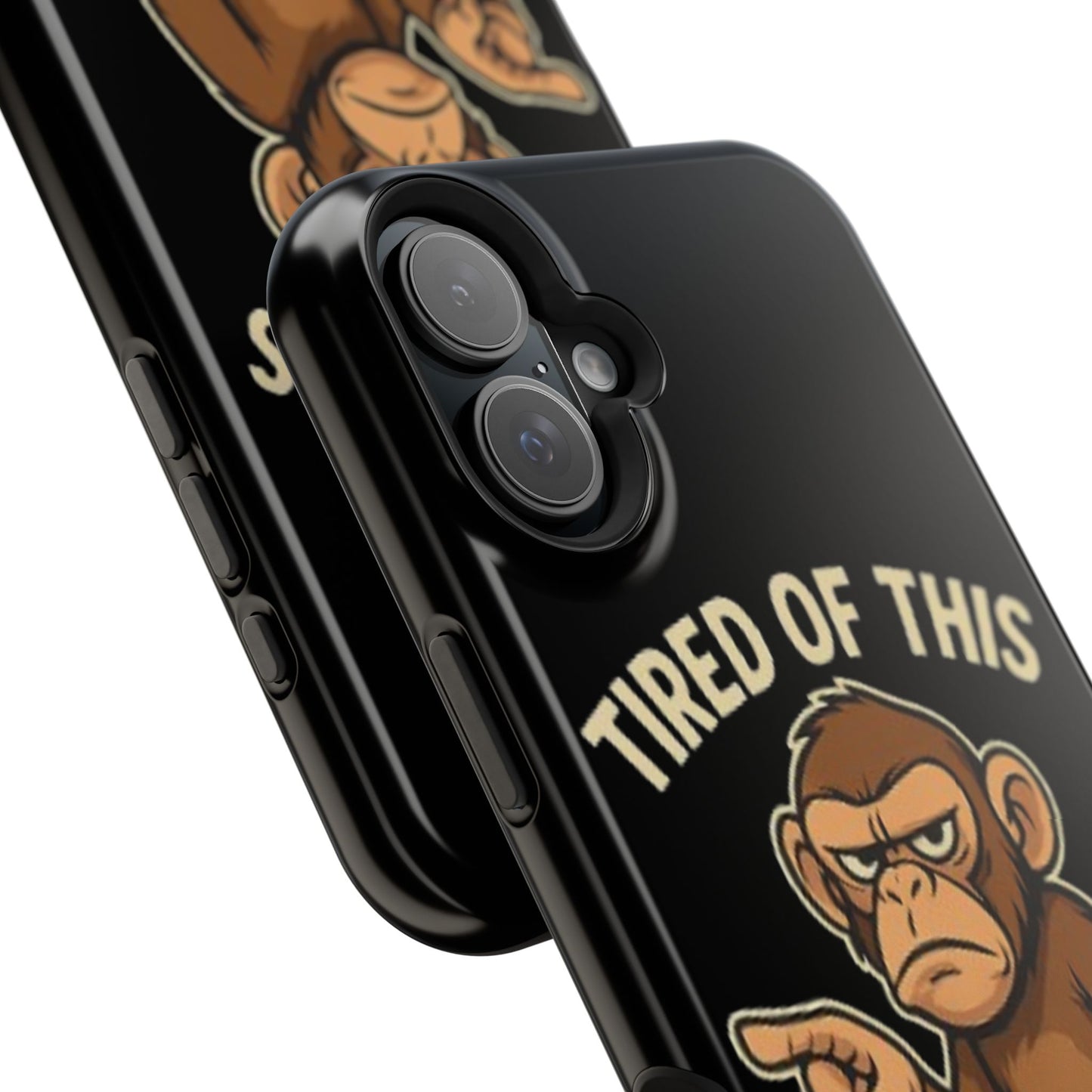 Humorous Monkey Business Phone Case - Impact-Resistant Cover for Fun-Loving Individuals