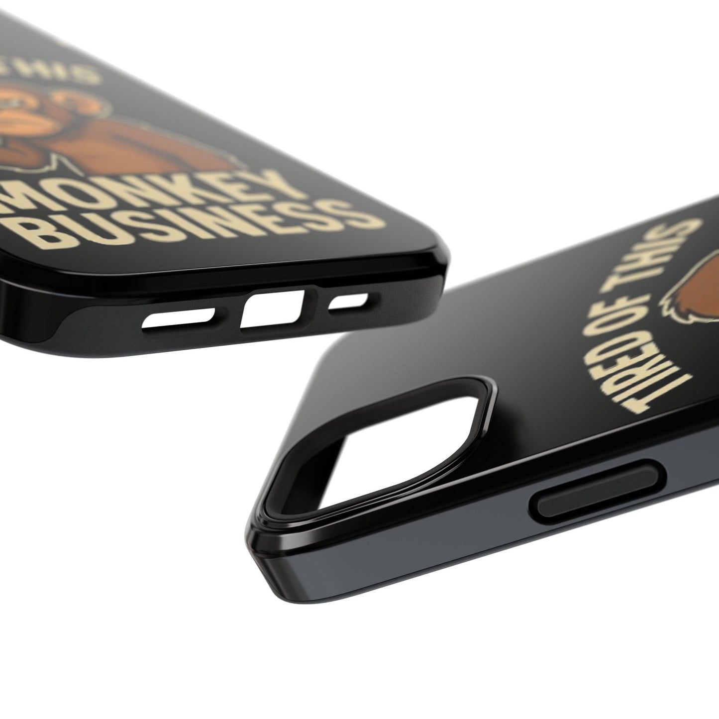 Humorous Monkey Business Phone Case - Impact-Resistant Cover for Fun-Loving Individuals