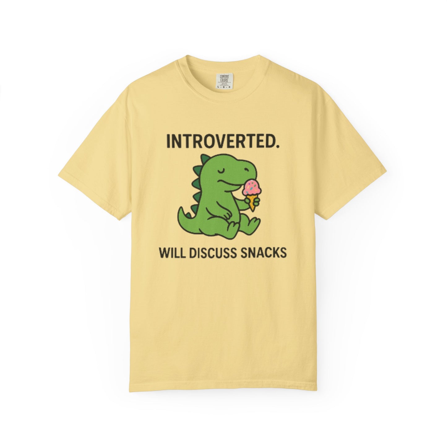Introverted Dinosaur T-Shirt - Funny Snack Lover Gift