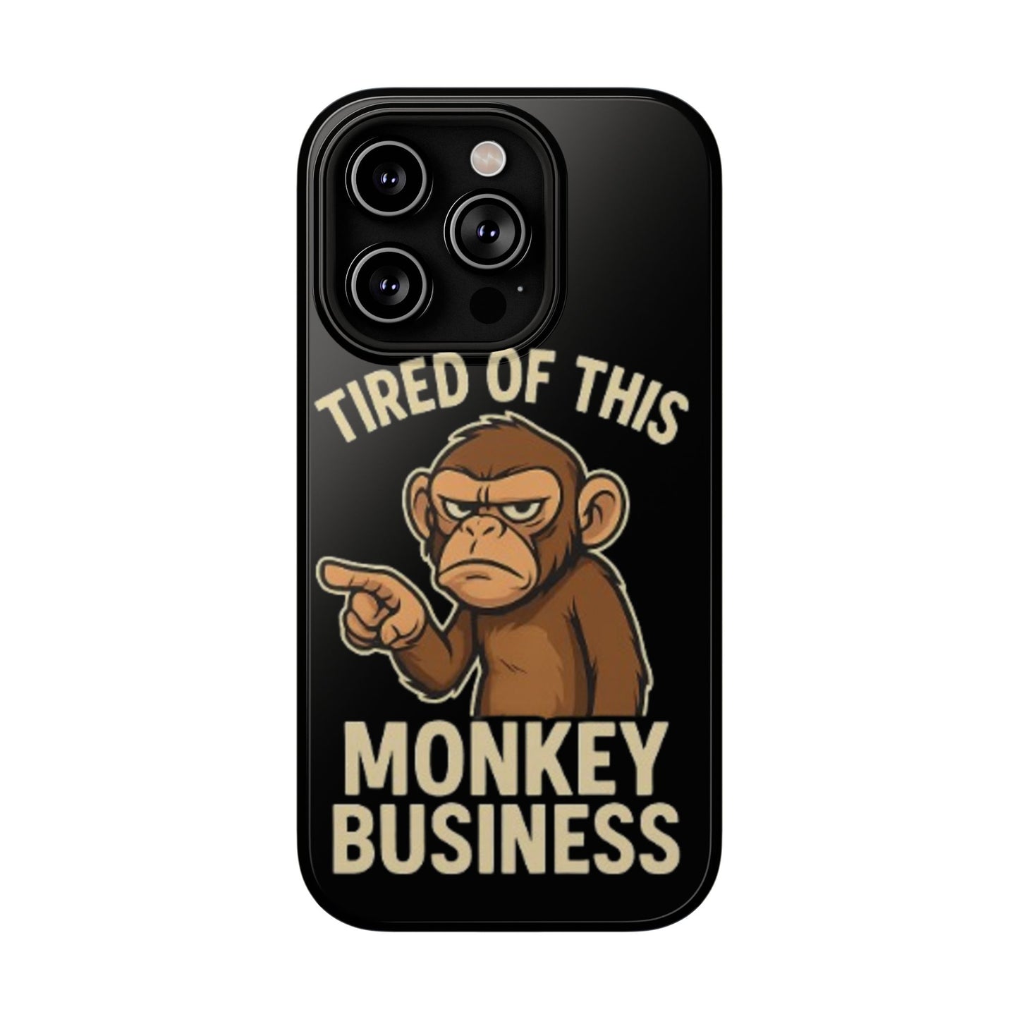 Humorous Monkey Business Phone Case - Impact-Resistant Cover for Fun-Loving Individuals