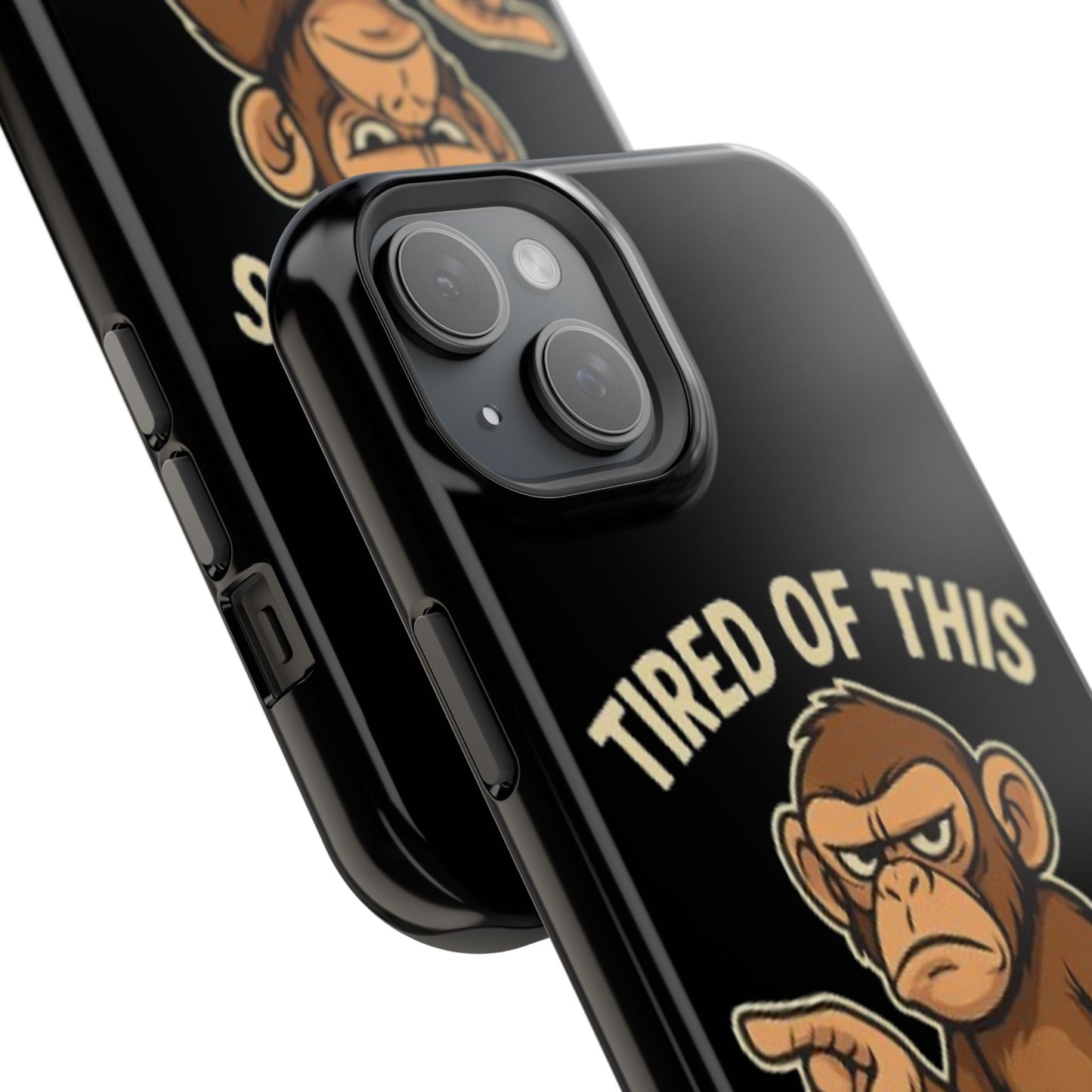 Humorous Monkey Business Phone Case - Impact-Resistant Cover for Fun-Loving Individuals