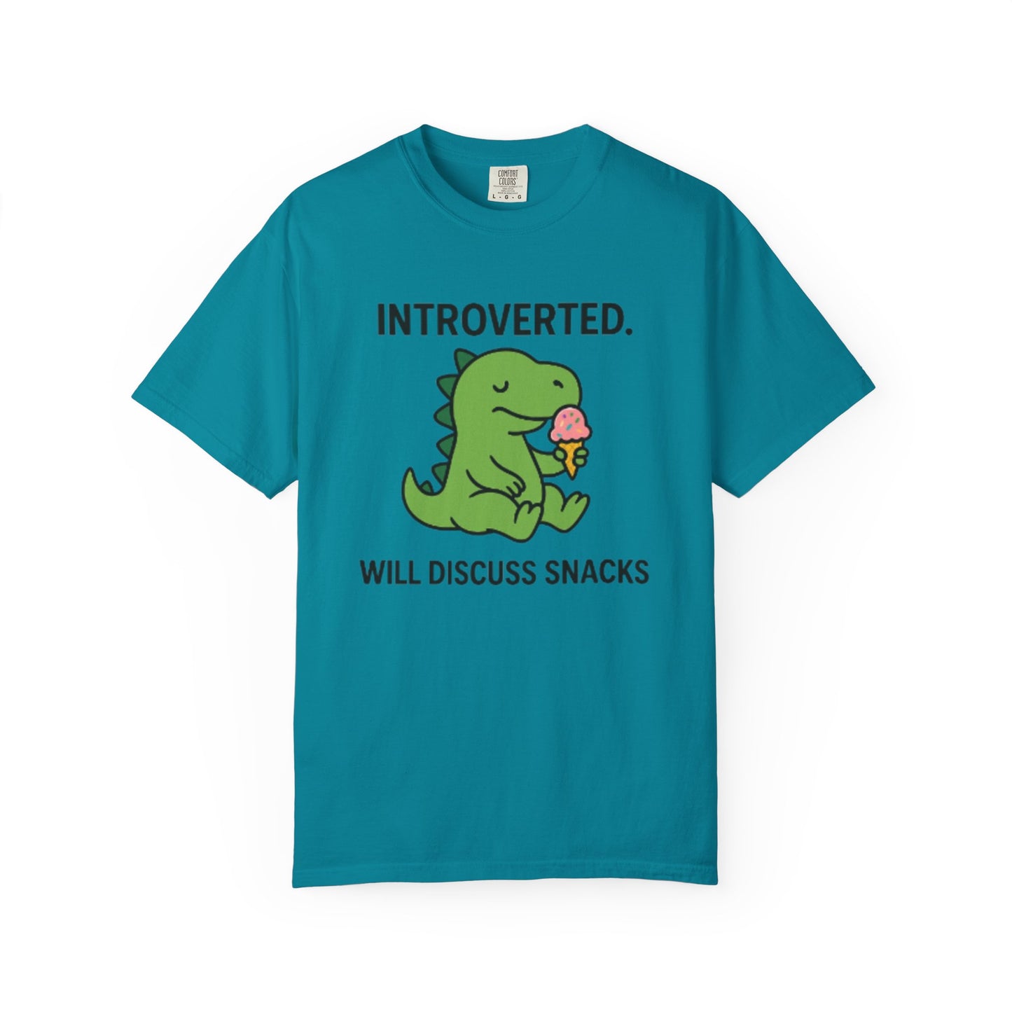 Introverted Dinosaur T-Shirt - Funny Snack Lover Gift