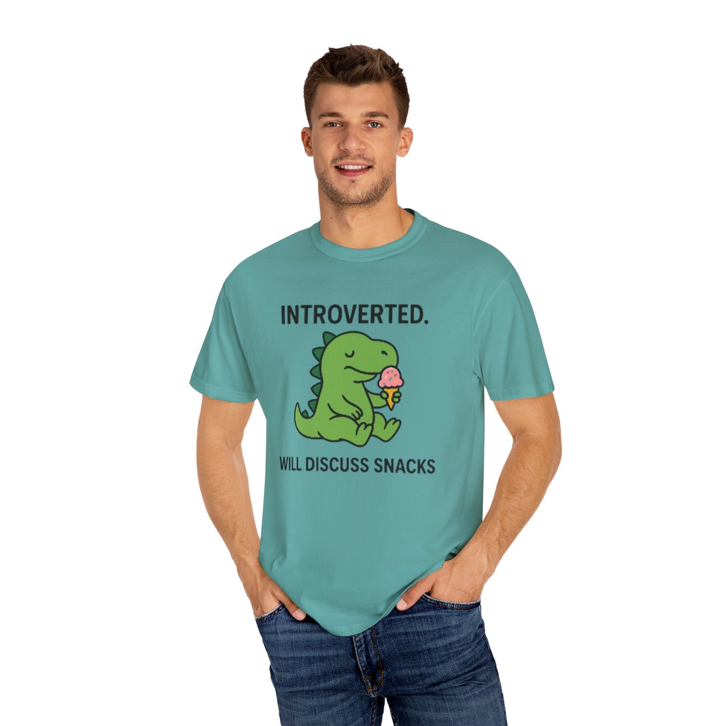 Introverted Dinosaur T-Shirt - Funny Snack Lover Gift