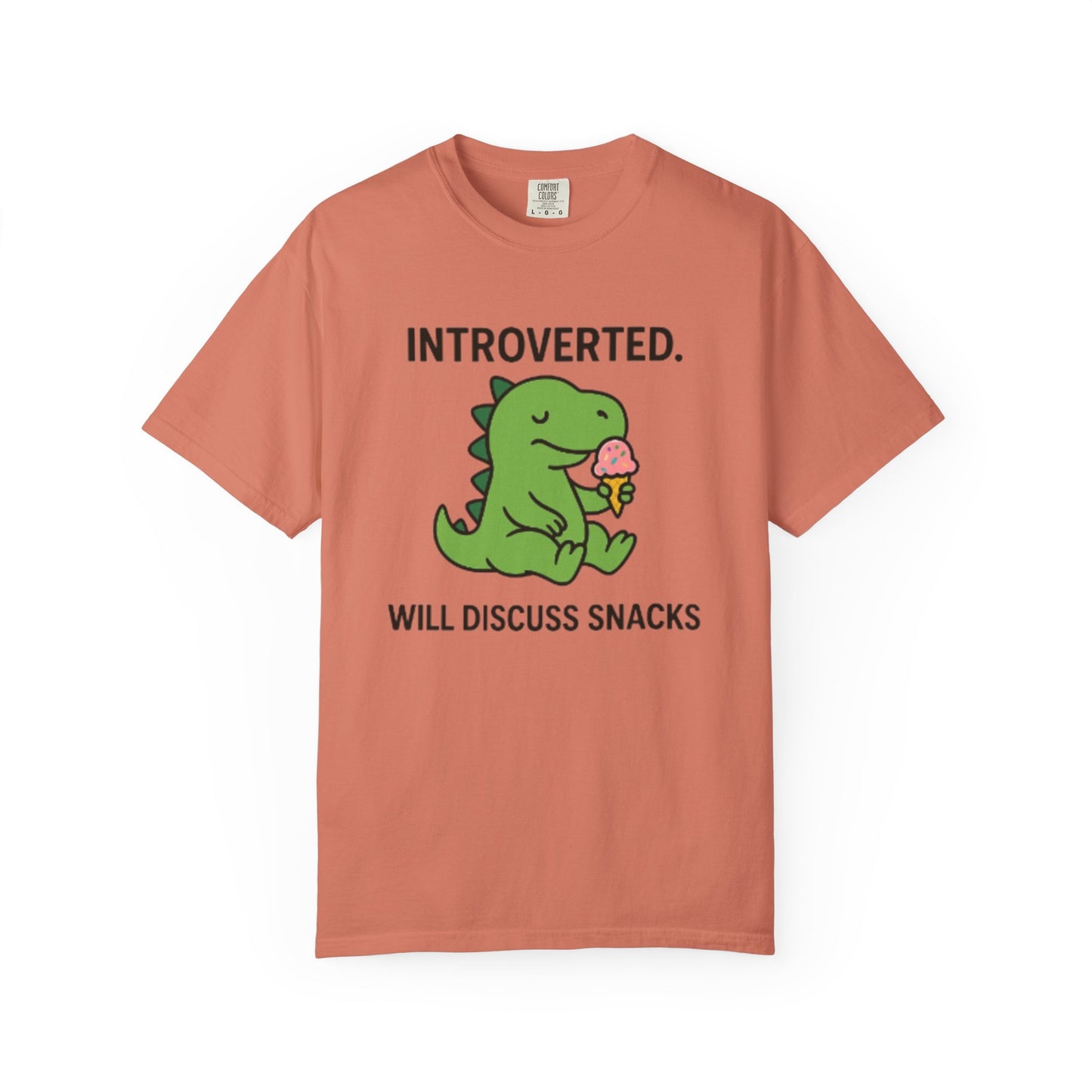 Introverted Dinosaur T-Shirt - Funny Snack Lover Gift